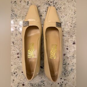 Salvatore Ferragamo Tan Leather Women's heels size 8.5